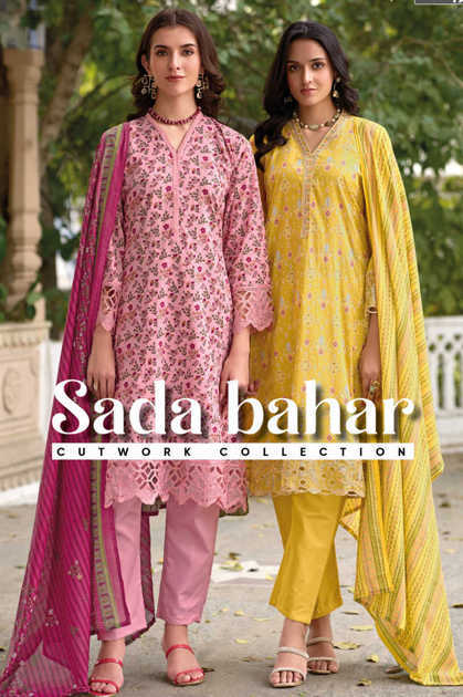 Sada Bahar Cutwork Collection Chiffon Cotton